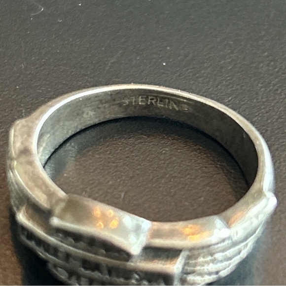 Vintage Harley Davidson Motorcycles 4g .925 Sterling Silver Ring Size 7.75 Wings - Picture 5 of 11